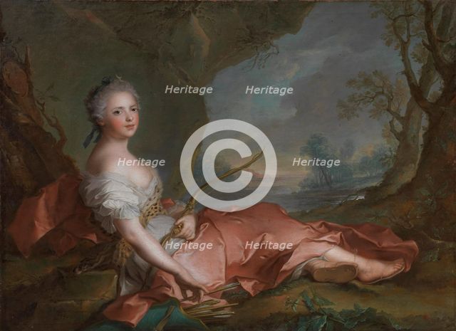 Princess Marie Adélaïde of France (1732-1800) as Diana, 1745.