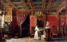 Princess Marie d’Orléans (1813-1839), Duchess of Württemberg, in her Atelier in the Palais des Tuile Artist: Lafaye, Prosper (1806-1883)