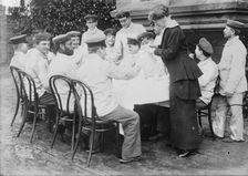 Princess Marie of Stolberg Werningen and wounded at her Chateau, between 1914 and c1915. Creator: Bain News Service