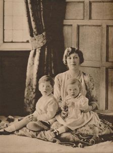 Princess Mary, Viscountess Lascelles, with her two sons, Gerald and George, 1926 (1935)