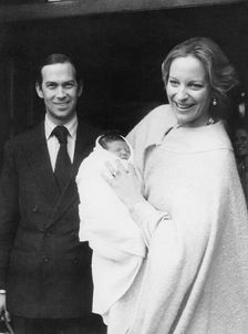 Princess Michael of Kent holding Lord Frederick, St Mary's Hospital, 1979. Creator: Unknown