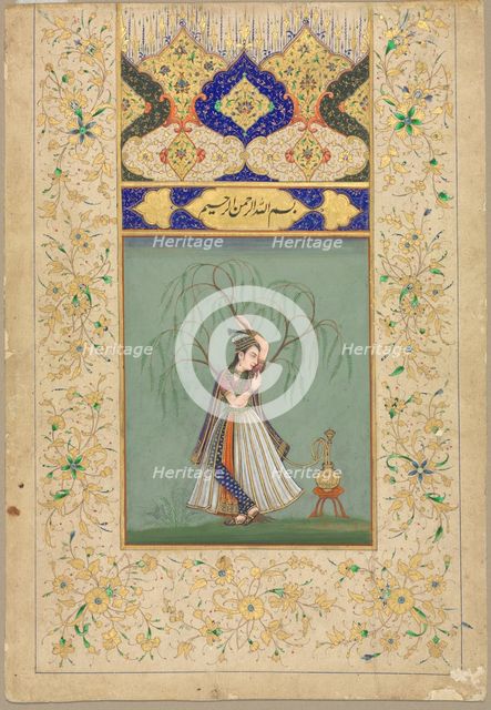 Princess Smoking a Hookah (as Salabhanjika), 1700s. Creator: Unknown.