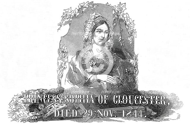Princess Sophia of Gloucester, died 29 Novr. 1844. Creator: Unknown.