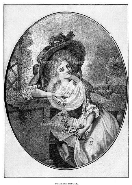 Princess Sophia, fifth daughter of George III, 19th century. Artist: Unknown