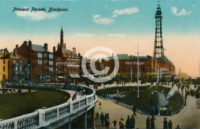 Princess Parade, Blackpool, c1915. Artist: Unknown.