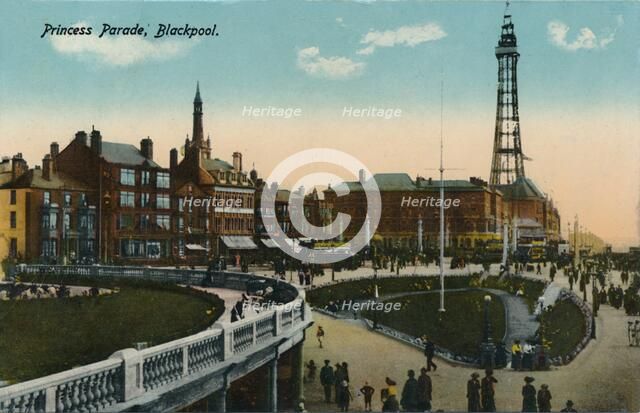 Princess Parade, Blackpool, c1915. Artist: Unknown.