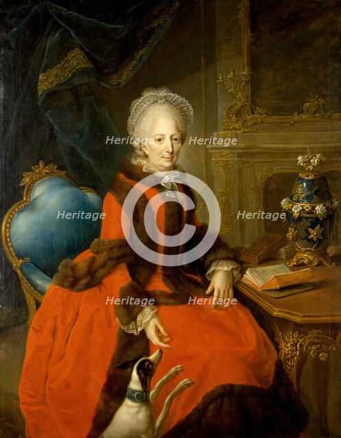 Princess Philippine Charlotte of Prussia (1716-1801), Duchess of Brunswick-Wolfenbüttel, 1770. Creator: Lisiewska; Anna Rosina (1713-1783).