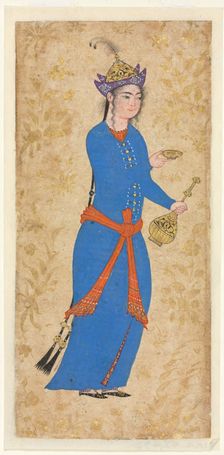 Princess with Wine Bottle and Cup (recto), c. 1550-1600. Creator: Unknown
