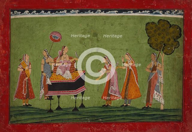 Princess with a Hawk, between c1730 and c1740. Creator: Unknown.