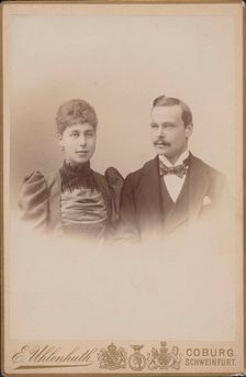 Princess Victoria Melita of Saxe-Coburg and Ernest Louis, Grand Duke of Hesse, c1890-1895. Creator: Photo studio E. Uhlenhuth, Coburg