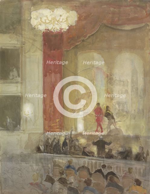 Princesse Schouwburg in The Hague during the performance of Othello, 1874-1927. Creator: Johan Antonie de Jonge.