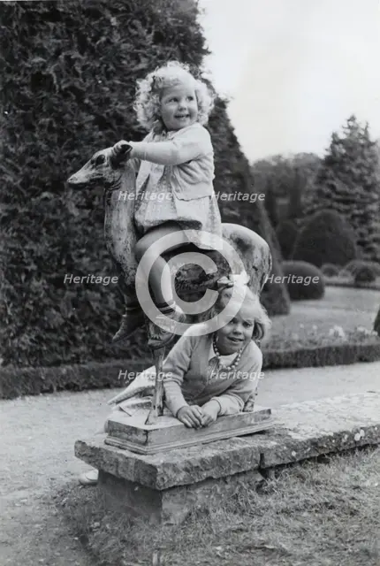 Princesses Birgitta and Margaretha of Sweden, 1942. Creator: Karl Sandels.