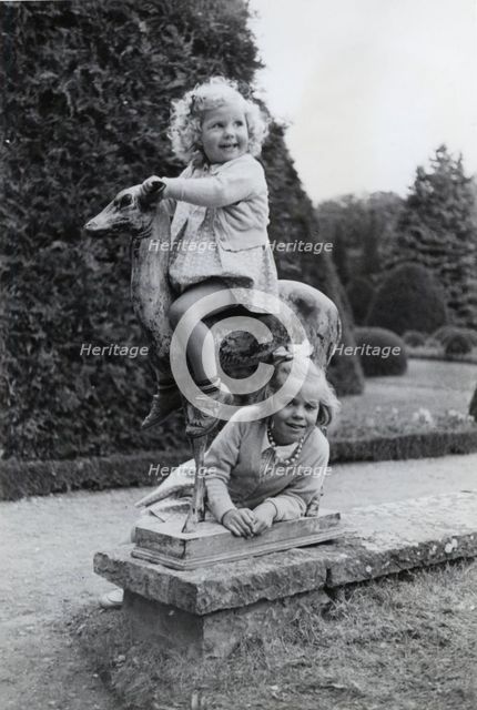 Princesses Birgitta and Margaretha of Sweden, 1942. Creator: Karl Sandels.
