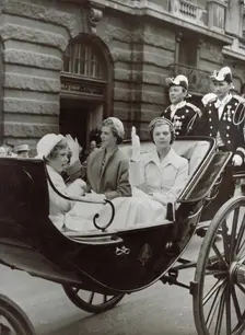 Princesses Desiree, Margareta and Birgitta of Swden, Stockholm, 1951. Creator: Unknown