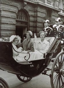 Princesses Desiree, Margareta and Birgitta of Swden, Stockholm, 1951. Creator: Unknown