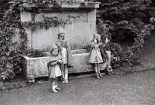 Princesses Desiree, Margaretha and Birgitta of Sweden, 1942. Creator: Karl Sandels