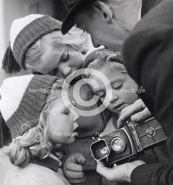 Princesses Desiree, Birgitta and Margaretha of Sweden, 1941. Artist: Karl Sandels