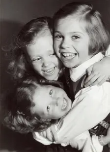 Princesses Desiree, Birgitta and Margaretha of Sweden, Haga Castle, Stockholm, 1943. Creator: Karl Sandels