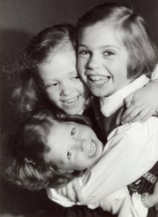 Princesses Desiree, Birgitta and Margaretha of Sweden, Haga Castle, Stockholm, 1943. Creator: Karl Sandels