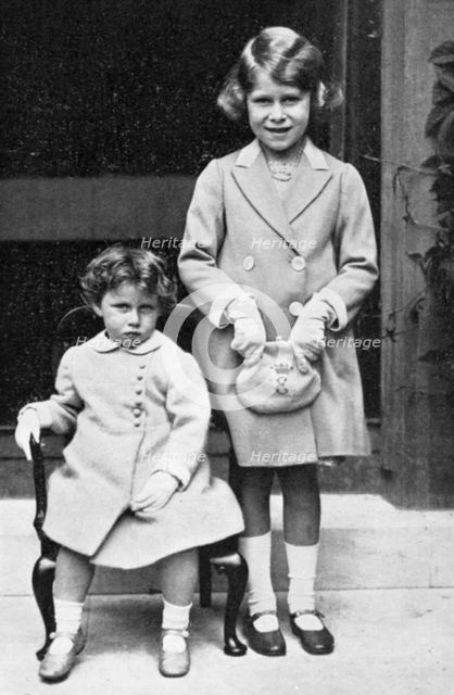 Princesses Elizabeth and Margaret, 1933. Artist: Unknown