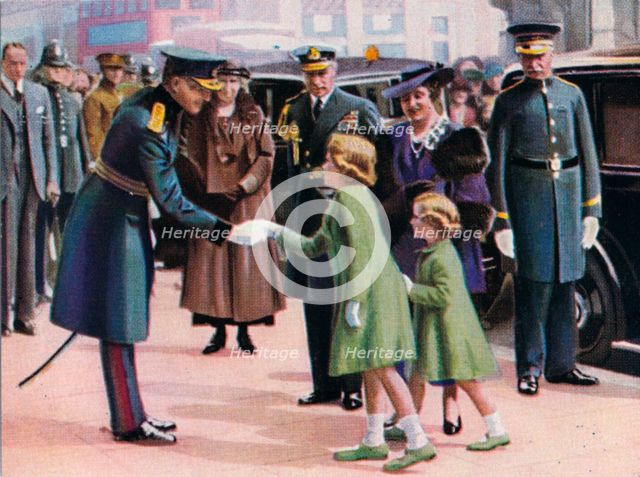 Princesses Elizabeth and Margaret c.1935 Creator: Unknown.