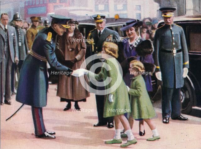 Princesses Elizabeth and Margaret c.1935 Creator: Unknown.