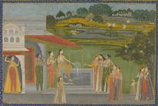 Princesses Gather at a Fountain, ca. 1770. Creator: Unknown