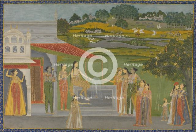 Princesses Gather at a Fountain, ca. 1770. Creator: Unknown.