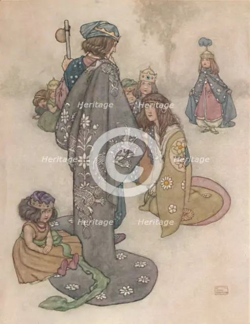 'Princesses He Found in Plenty, But Whether They Were Real Princesses It Was Impossible For Him To D Artist: W Heath Robinson.