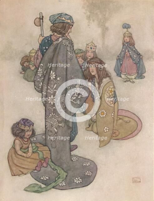 'Princesses He Found in Plenty, But Whether They Were Real Princesses It Was Impossible For Him To D Artist: W Heath Robinson.