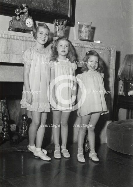 Princesses Margaretha, Birgitta and Desiree of Sweden, c1943. Artist: Karl Sandels