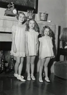 Princesses Margaretha, Birgitta and Desiree of Sweden, c1943. Creator: Karl Sandels