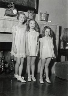 Princesses Margaretha, Birgitta and Desiree of Sweden, c1943. Creator: Karl Sandels