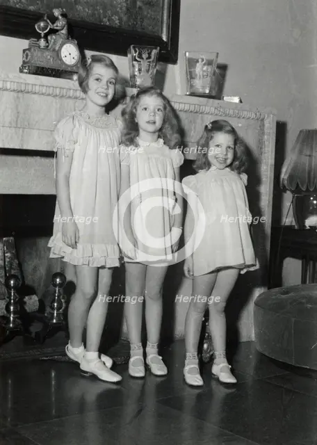 Princesses Margaretha, Birgitta and Desiree of Sweden, c1943. Creator: Karl Sandels.
