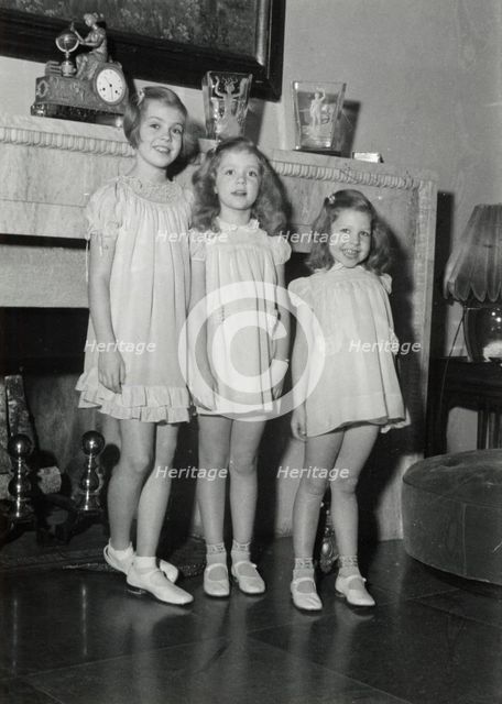 Princesses Margaretha, Birgitta and Desiree of Sweden, c1943. Creator: Karl Sandels.