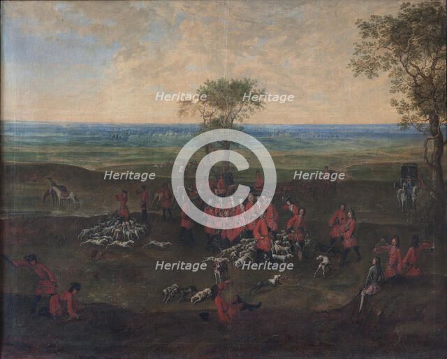 Princesses, partly in male dress, participating in a hunt, 1749-1848. Creator: Unknown.