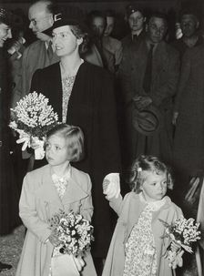 Princesses Sibylla, Margaretha and Birgitta of Sweden visiting a dog show, 1 June 1940. Artist: Karl Sandels
