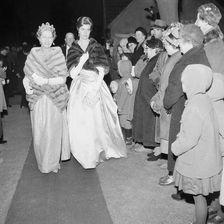 Princesses Sibylla and Margaretha on their way to a wedding, Glumslöv, Landskrona, Sweden, 1961