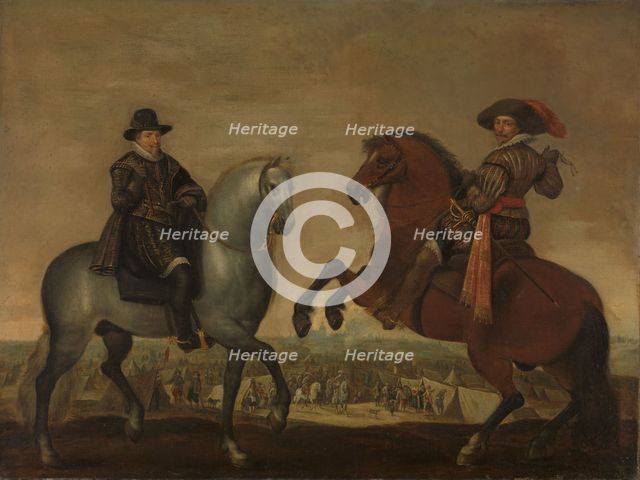 Princes Maurits and Frederik Hendrik on Horseback, c.1630-c.1635. Creator: Workshop of Pauwels van Hillegaert.
