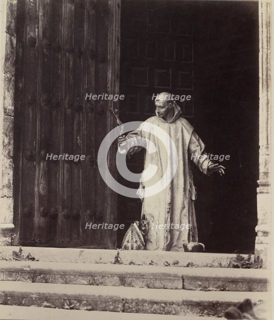 Principal Doorway of the Carthusian Monastery, Burgos, 1853. Creator: Charles Clifford.