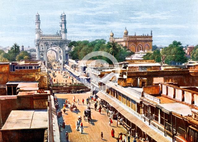 Principal Entrance Street, Hyderabad, India, early 20th century. Artist: Unknown
