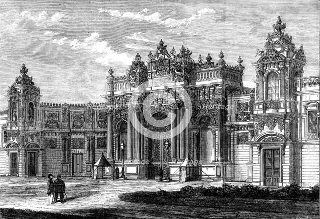 Principal entrance to the Sultan's new palace at Constantinople…, 1862. Creator: Mason Jackson.