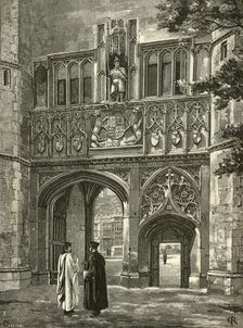 Principal Gateway, Trinity College late 19th century. Creator: Edward Gascoin