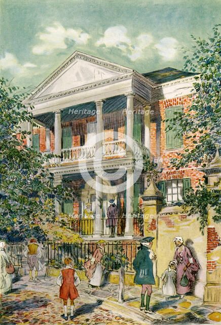 Pringle House, Charleston, South Carolina, USA, c18th century (1921).Artist: James Preston