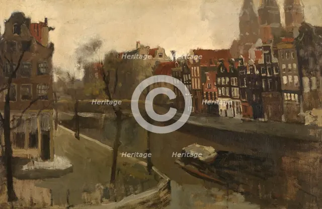Prinsengracht in Amsterdam, c1880-1920. Creator: George Hendrik Breitner.