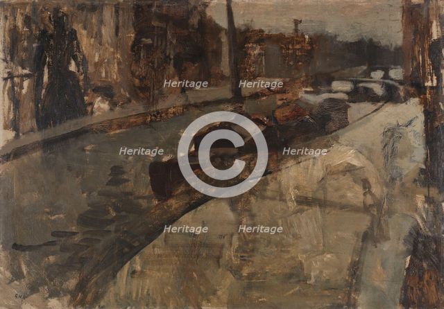 Prinsengracht near Lauriergracht, Amsterdam, c.1880-c.1923. Creator: George Hendrik Breitner.