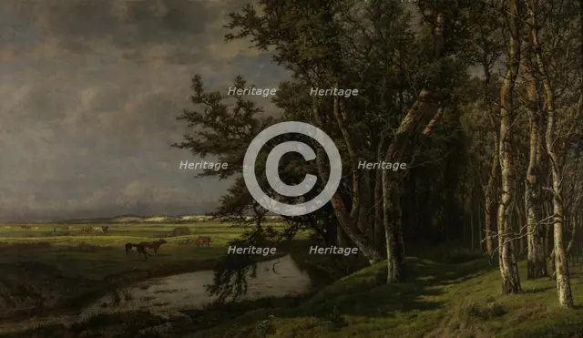 Prinsenvijver on the Isle of Walcheren, 1876. Creator: Jean Pierre François Lamoriniere.