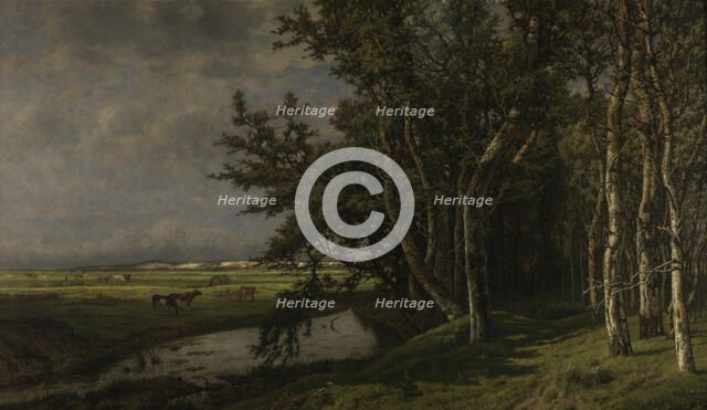 Prinsenvijver on the Isle of Walcheren, 1876. Creator: Jean Pierre François Lamoriniere.