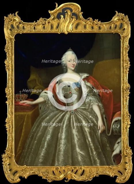 Prinsesse Louise, Christian VI's datter, 1704-1765. Creator: Johann Salomon Wahl.