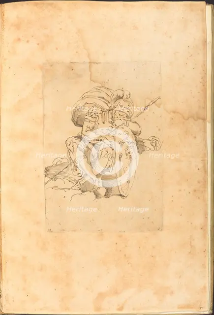 Print from Drawing Book, c. 1610/1620. Creator: Luca Ciamberlano.